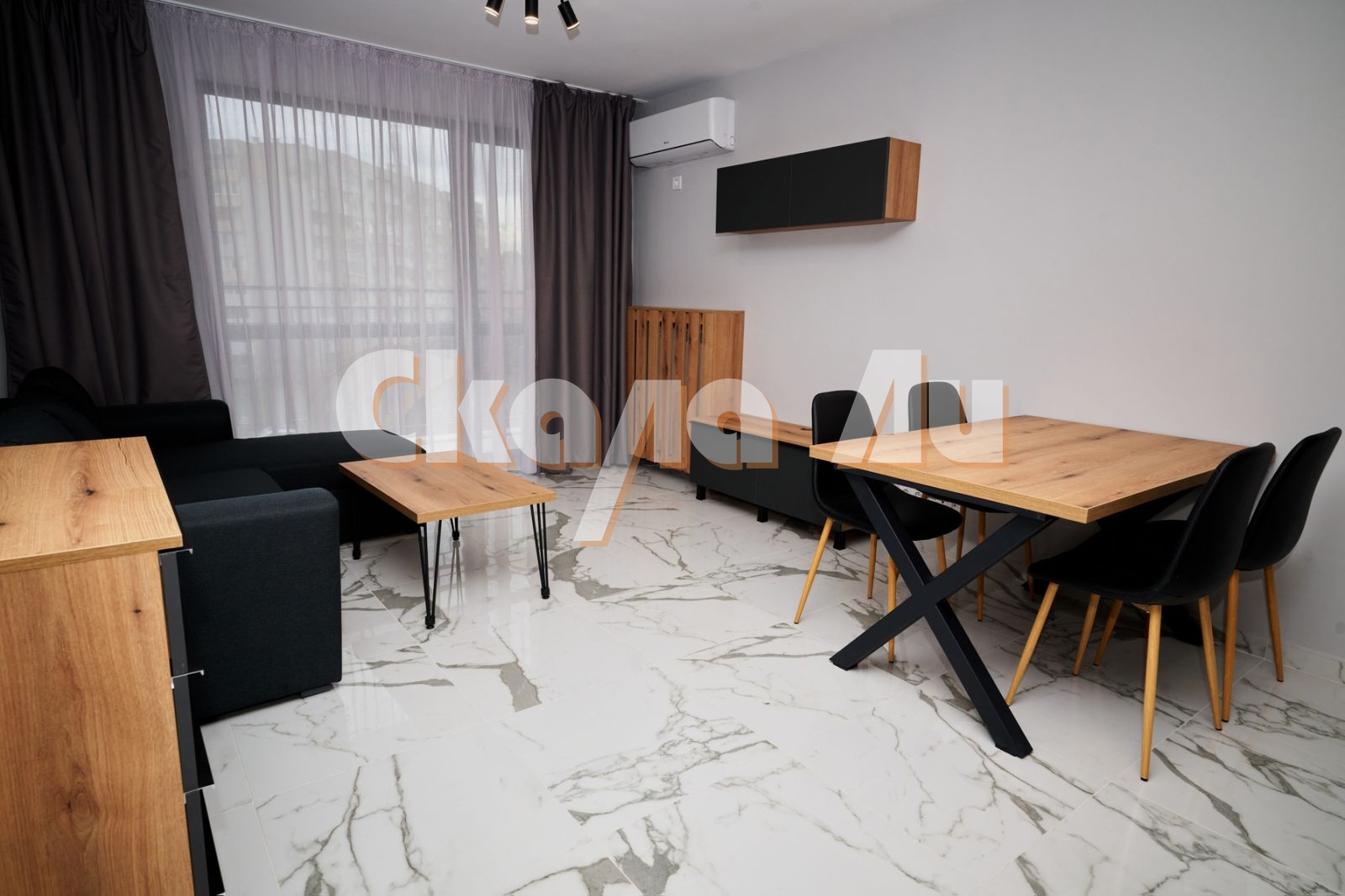 Two-bedroom apartment fully completed near the metro station!